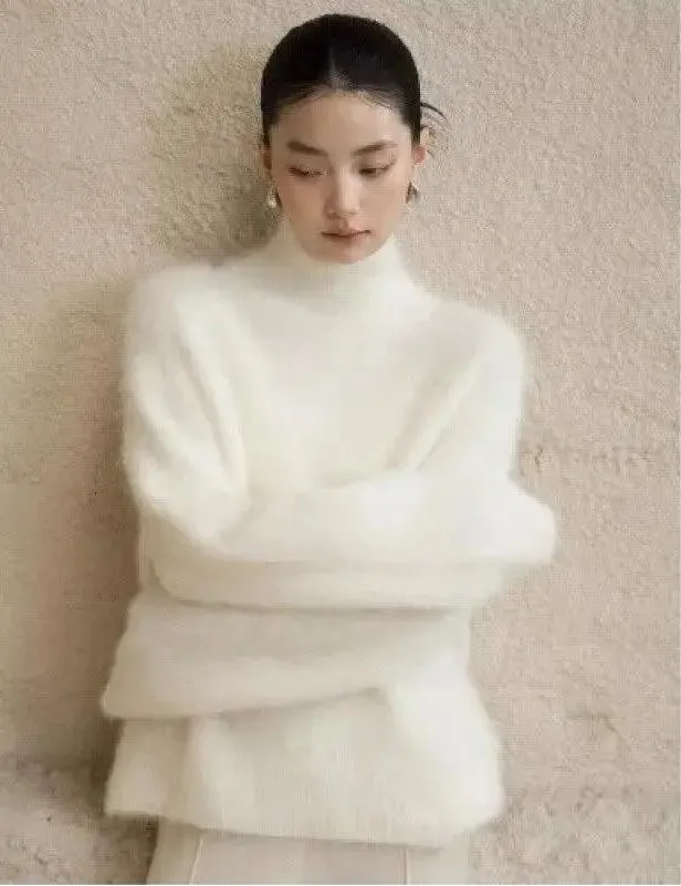 Cozy Chic Mohair Turtleneck Sweater