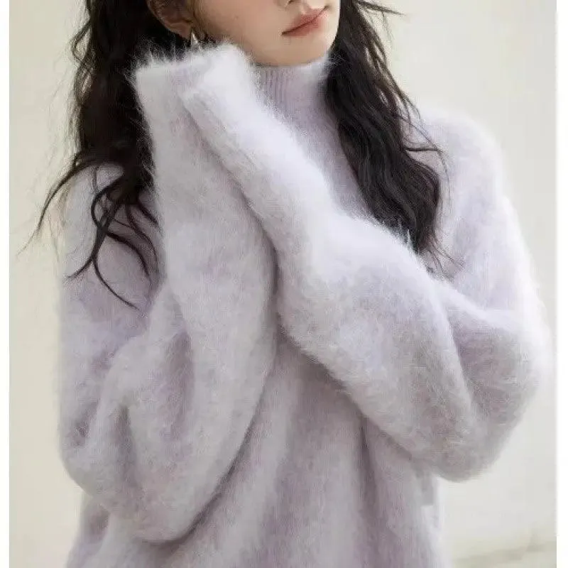 Cozy Chic Mohair Turtleneck Sweater