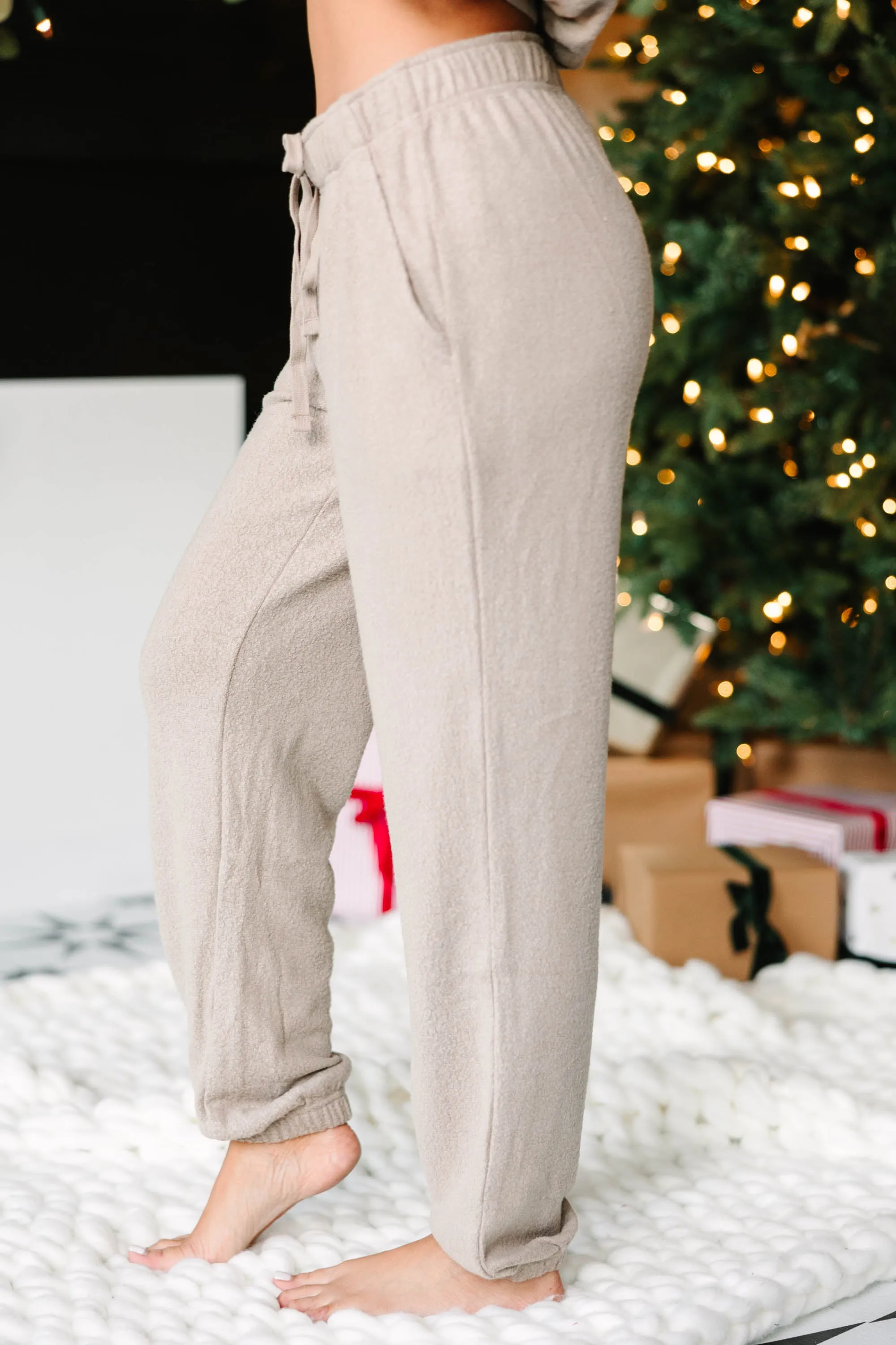 Cozy Habits Mocha Brown Joggers