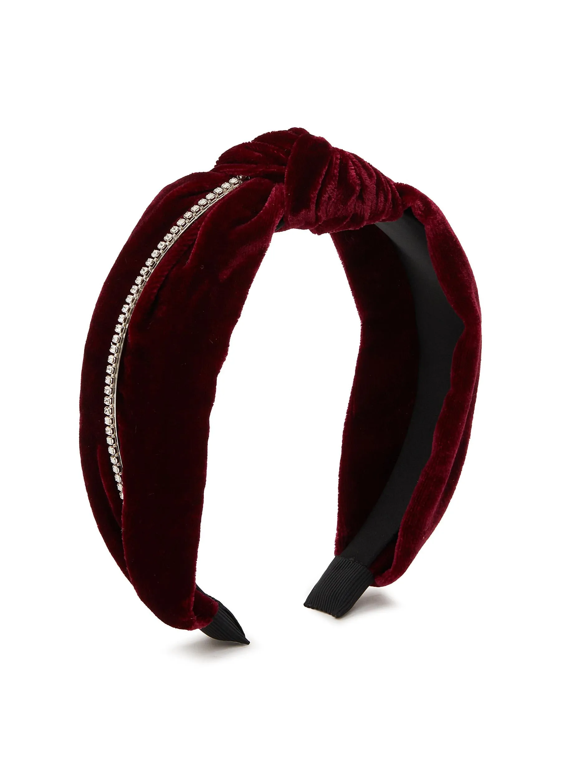 CRYSTAL EMBELLISHED VELVET HEADBAND