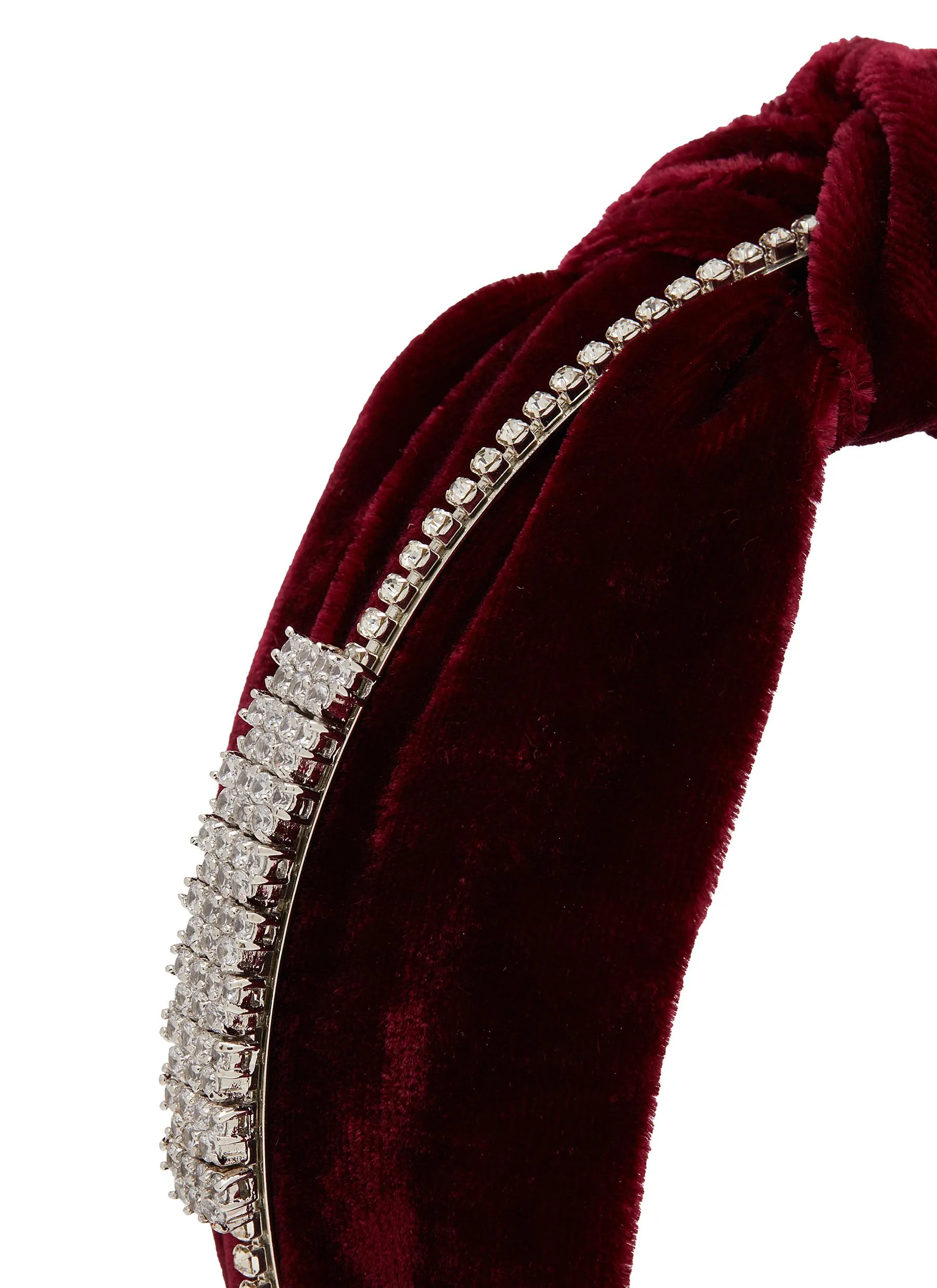 CRYSTAL EMBELLISHED VELVET HEADBAND