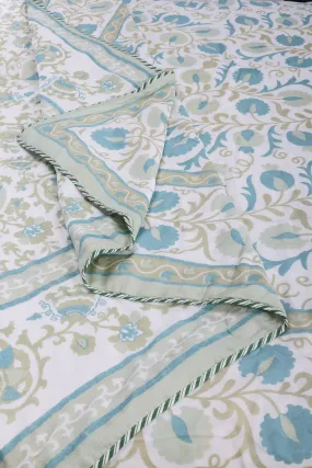 Daffodile Blue Reversible Cotton Muslin Dohar