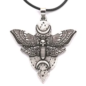 Death Moth Metal Necklace from Norse Legacy Collection - Stylish Men's Pendant