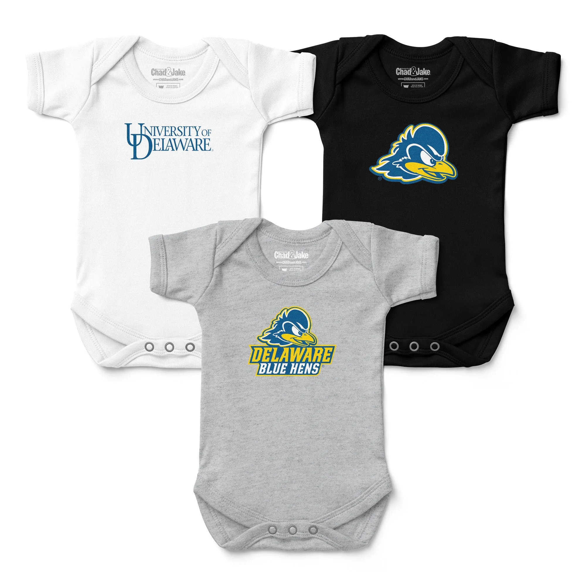 Delaware Fightin' Blue Hens 3-Pack Bodysuits