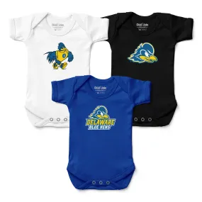 Delaware Fightin' Blue Hens 3-Pack Bodysuits