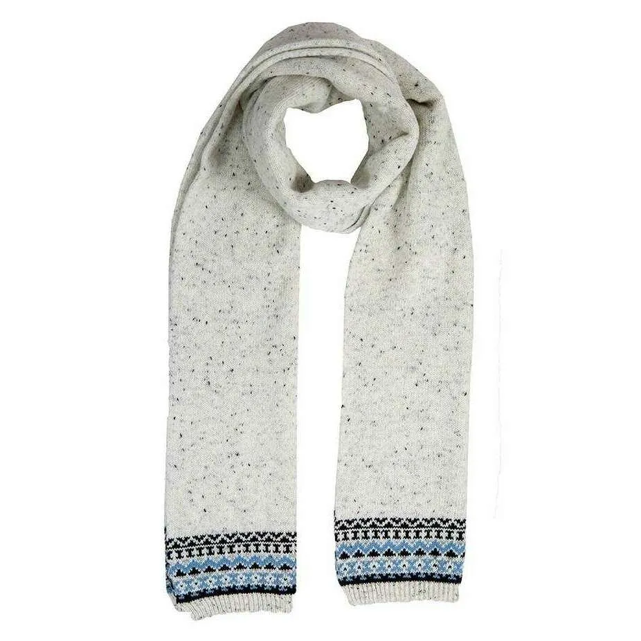 Dents Donegal Yarn Knit Scarf - Winter White