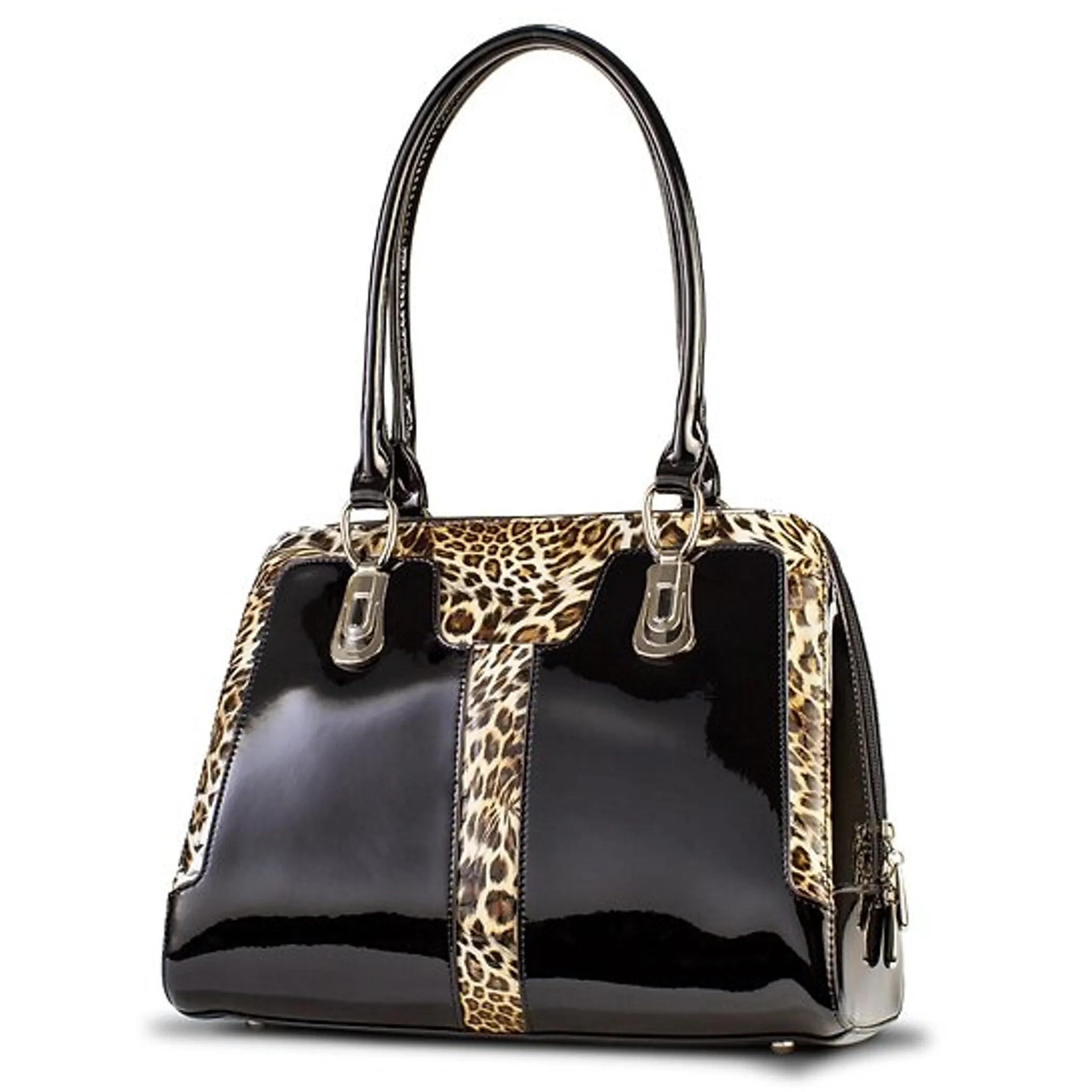 Diana Leopard Print Leather Handbag