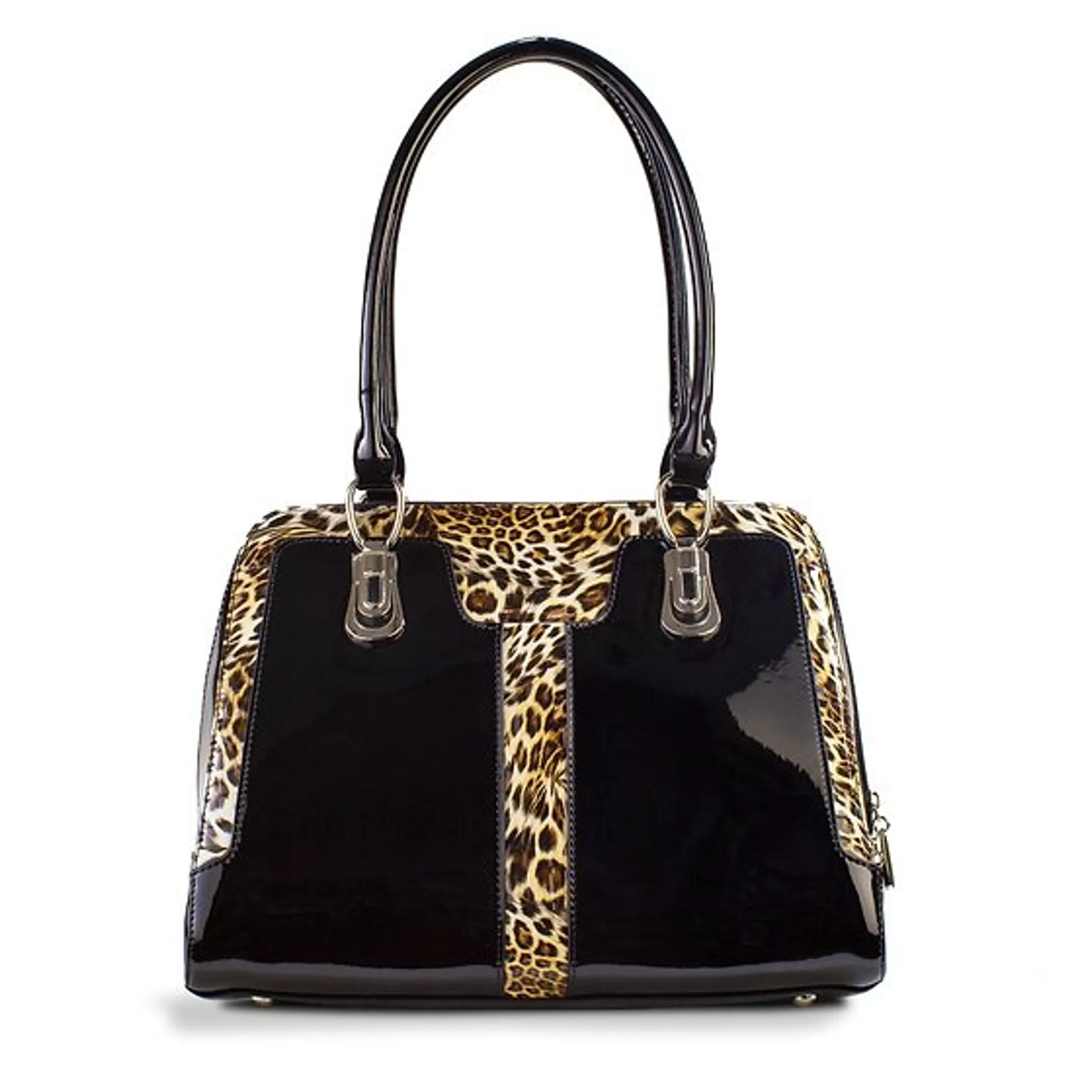 Diana Leopard Print Leather Handbag