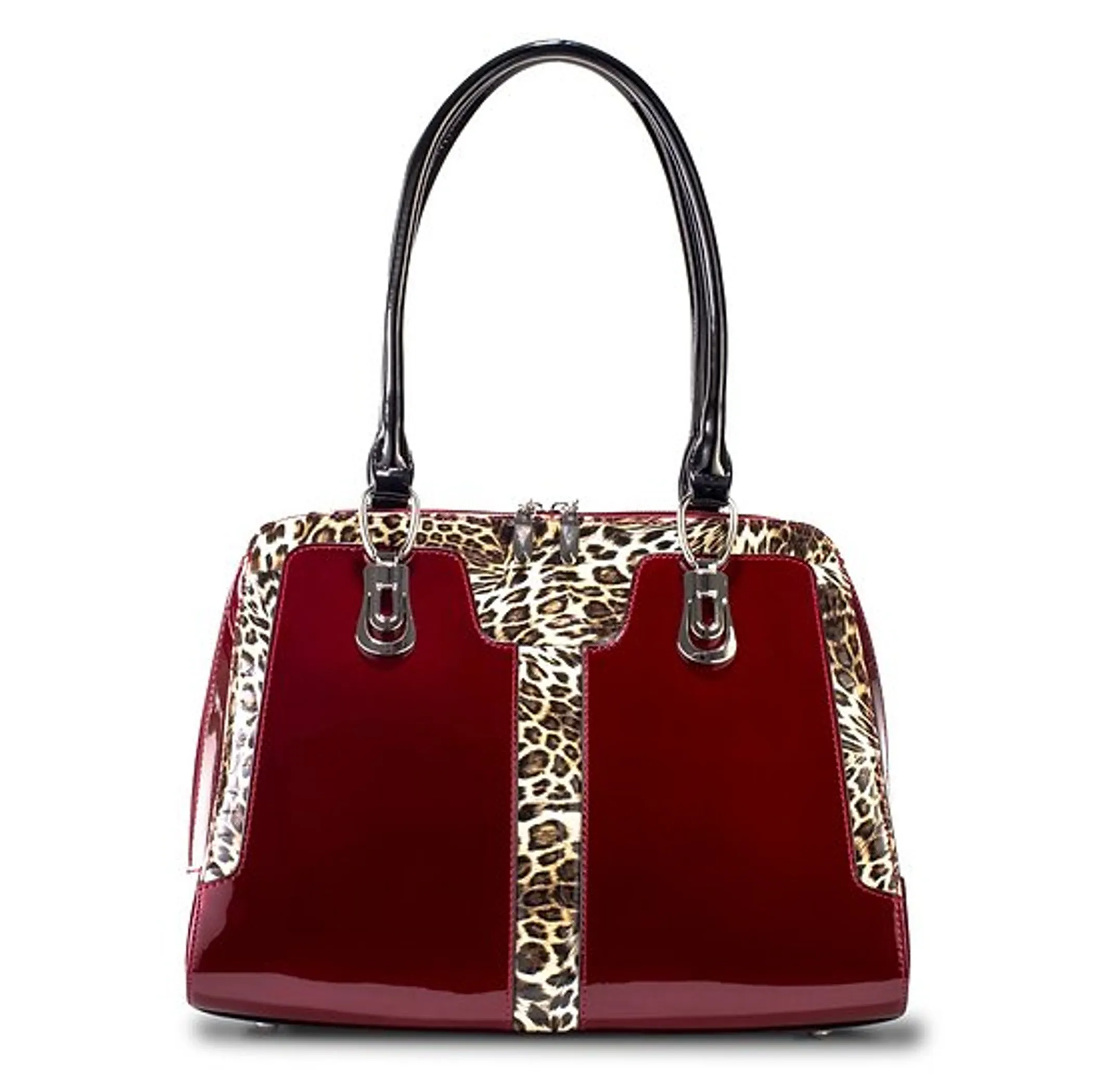 Diana Leopard Print Leather Handbag