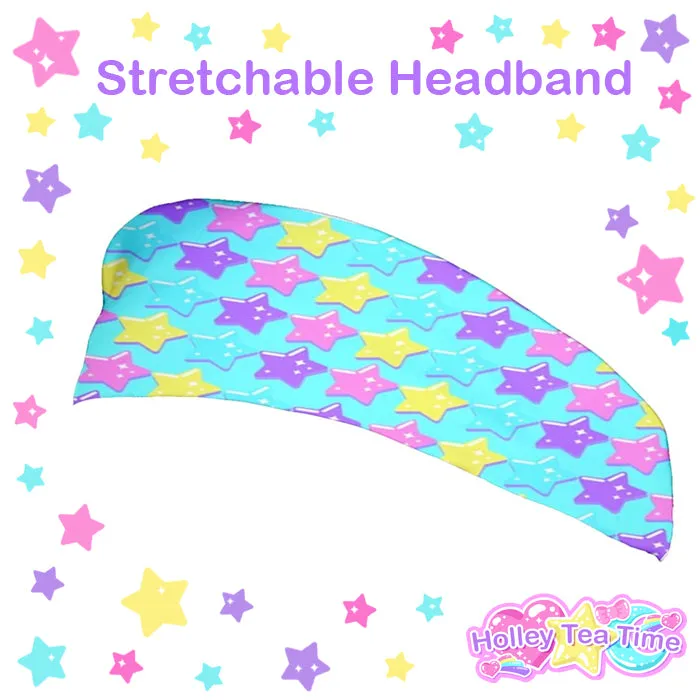 Electric Star Wave Blue Stretchable Headband