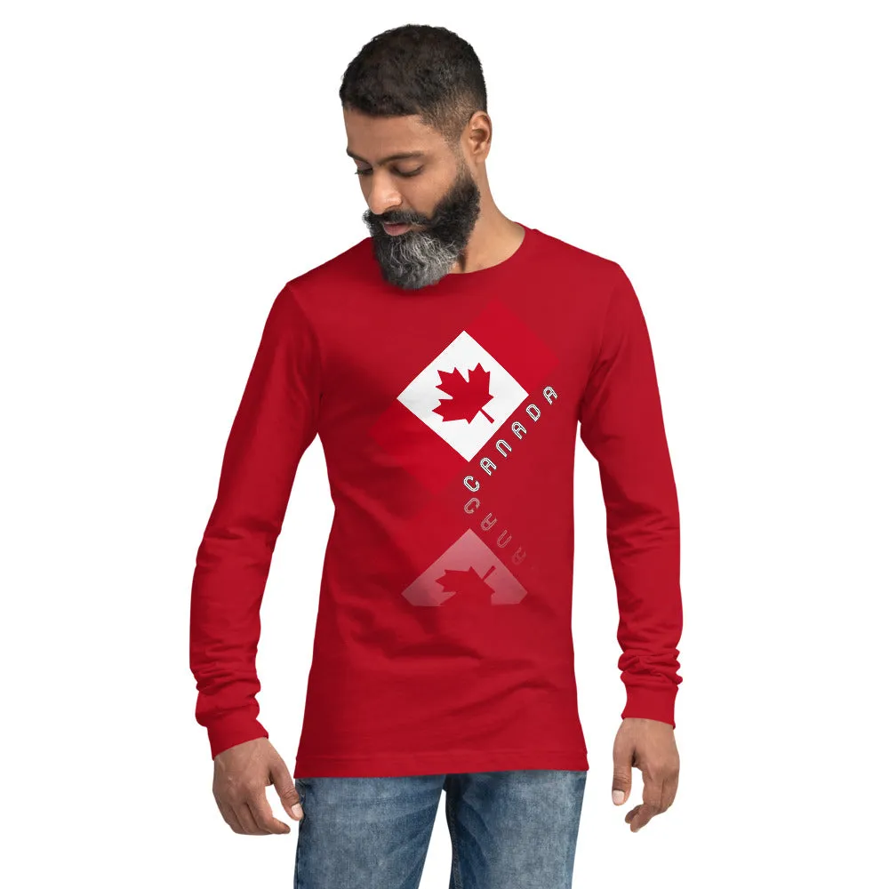 Elegant Maple Leaf Canada Unisex Long Sleeve Tee