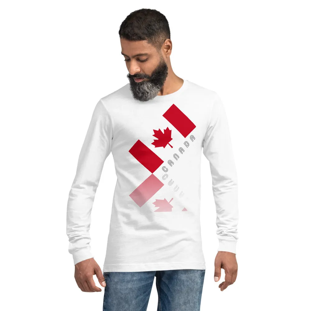 Elegant Maple Leaf Canada Unisex Long Sleeve Tee