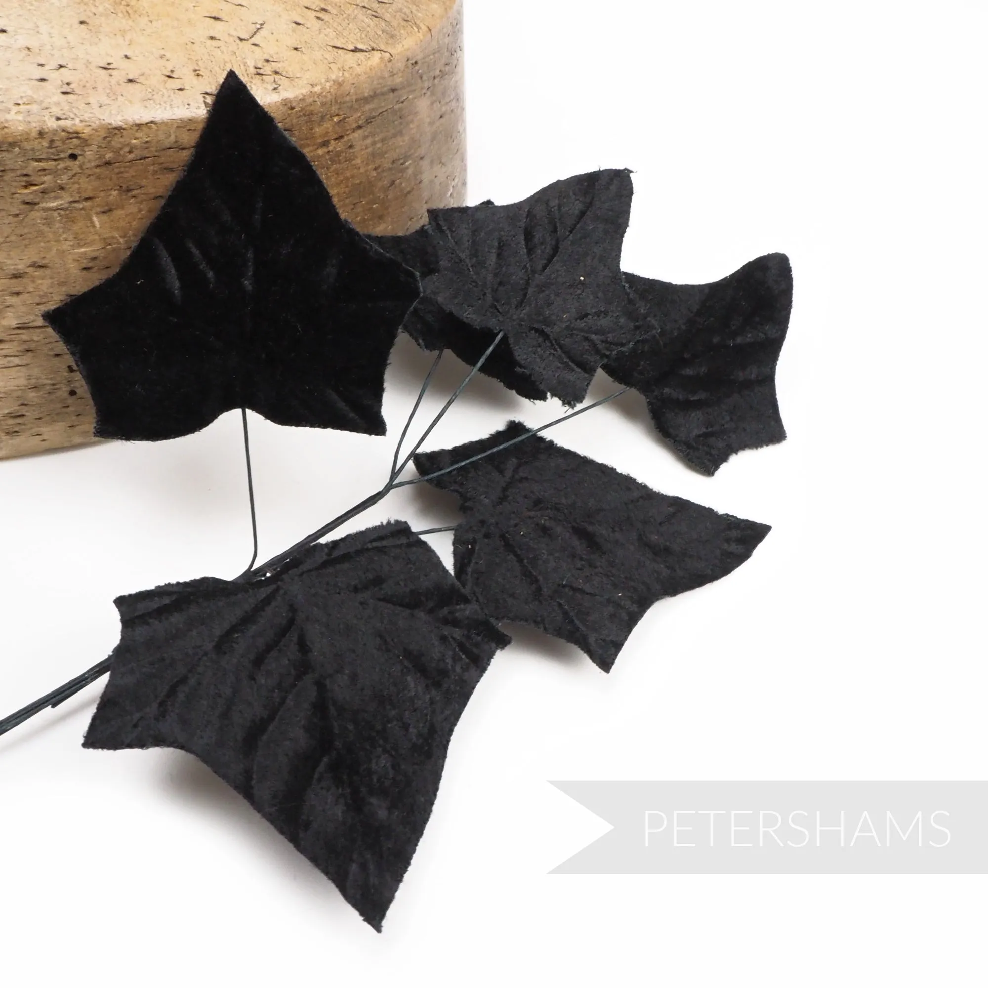 'Eliana' Vintage Velvet Ivy Leaf Millinery Hat Mount