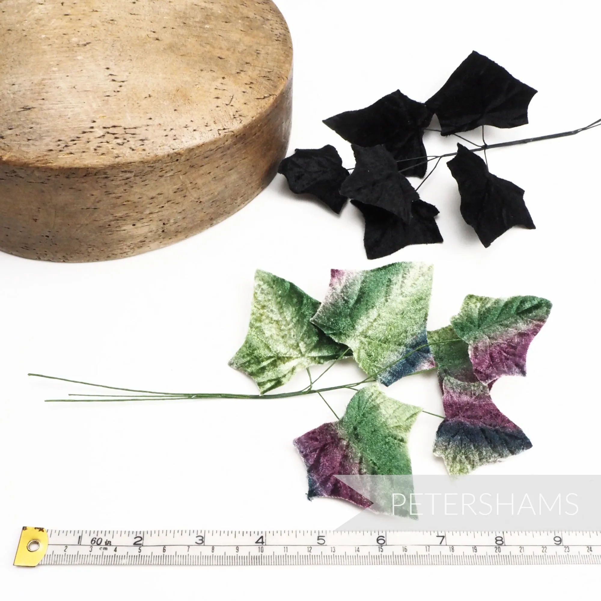 'Eliana' Vintage Velvet Ivy Leaf Millinery Hat Mount