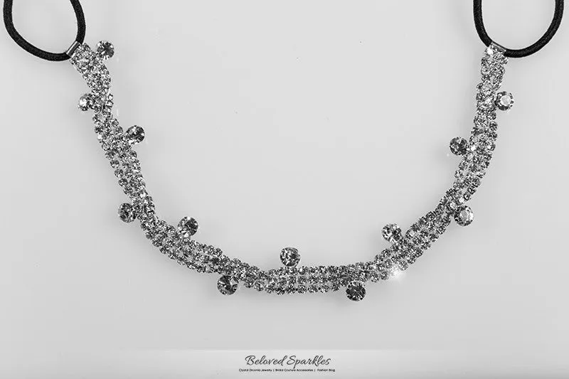 Emmy Rhinestone Stud Stretchable Headband | Rhinestone