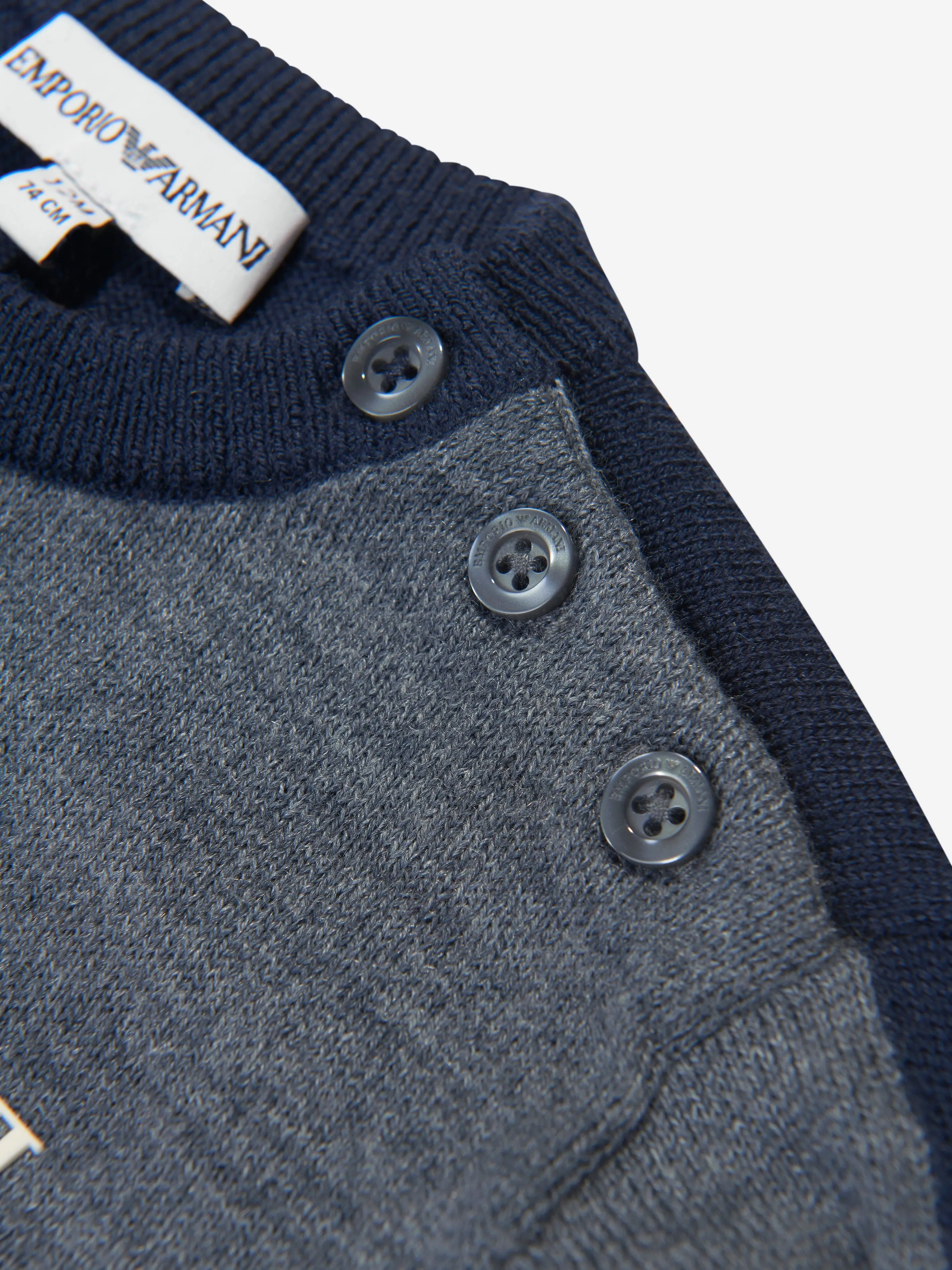 Emporio Armani Baby Boys Wool Jumper in Grey