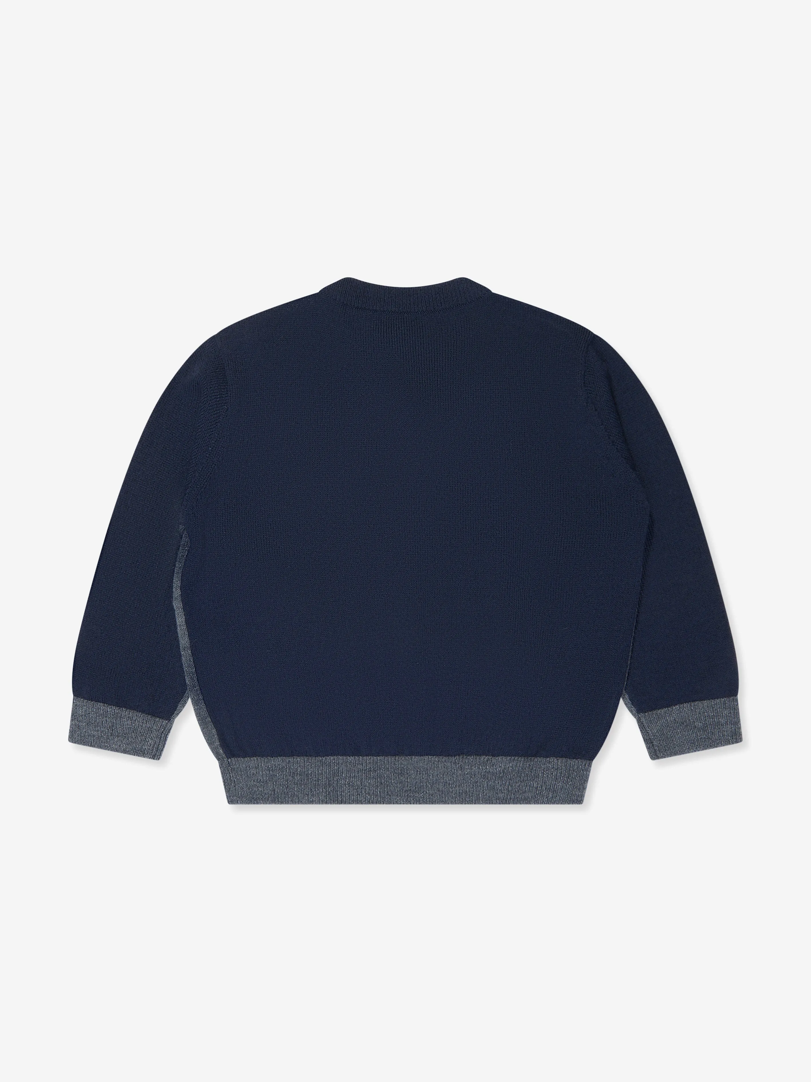 Emporio Armani Baby Boys Wool Jumper in Grey