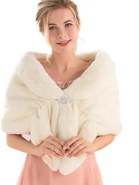 Faux Fur Collar Women's Neck Warmer Scarf Wrap