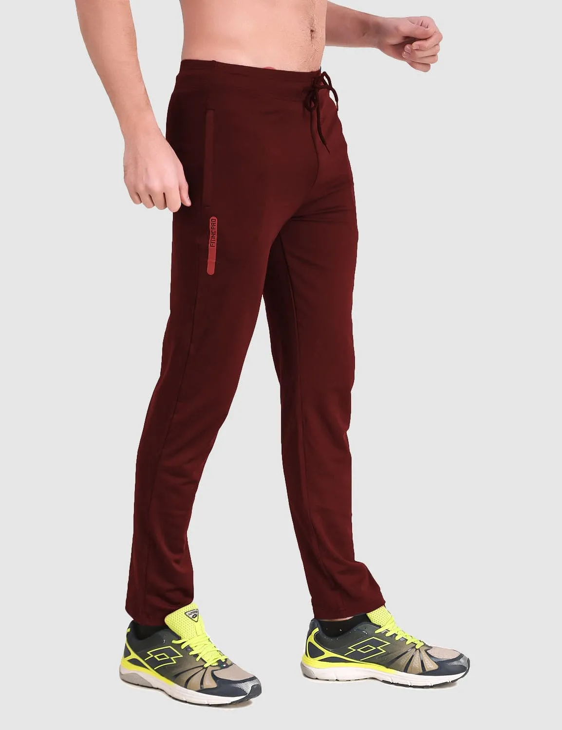 Fitinc Slim Fit Maroon Trackpant for Workout