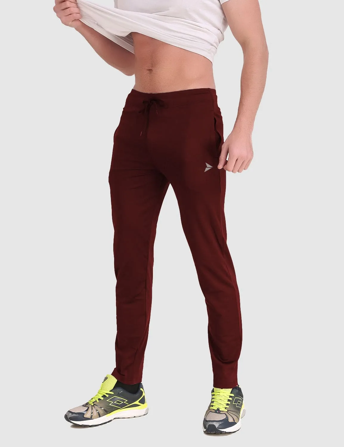 Fitinc Slim Fit Maroon Trackpant for Workout