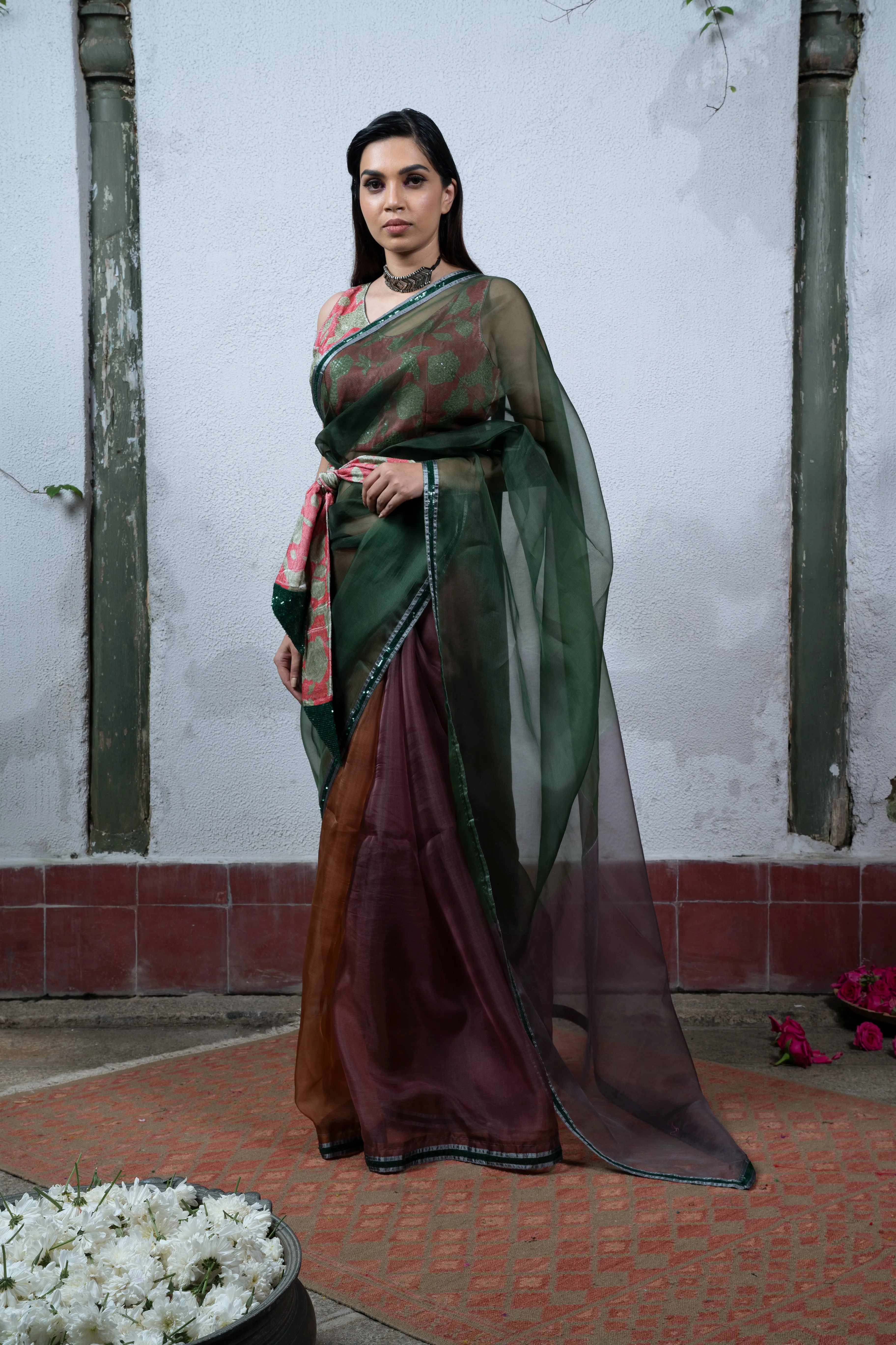 Four Color Saree