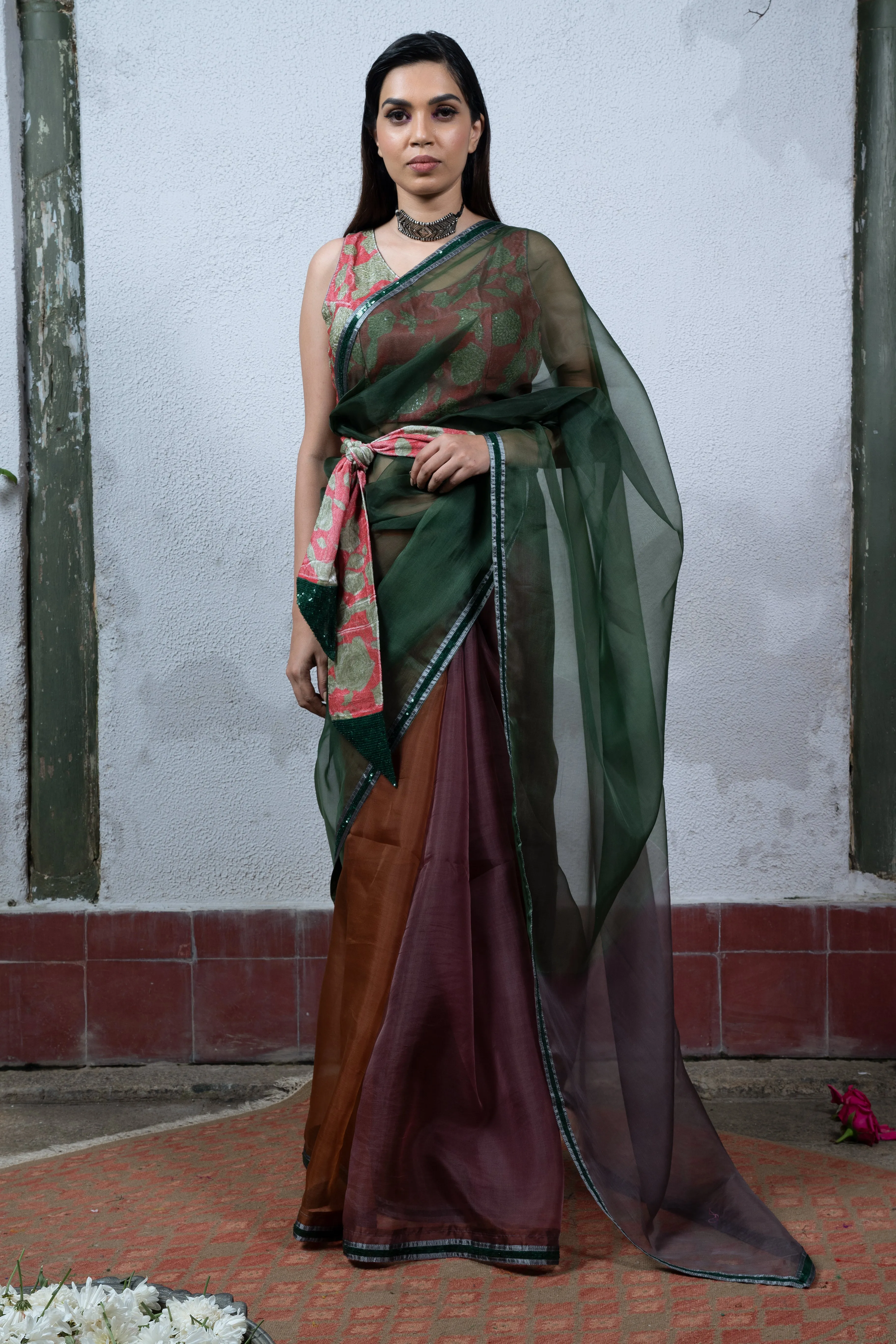 Four Color Saree