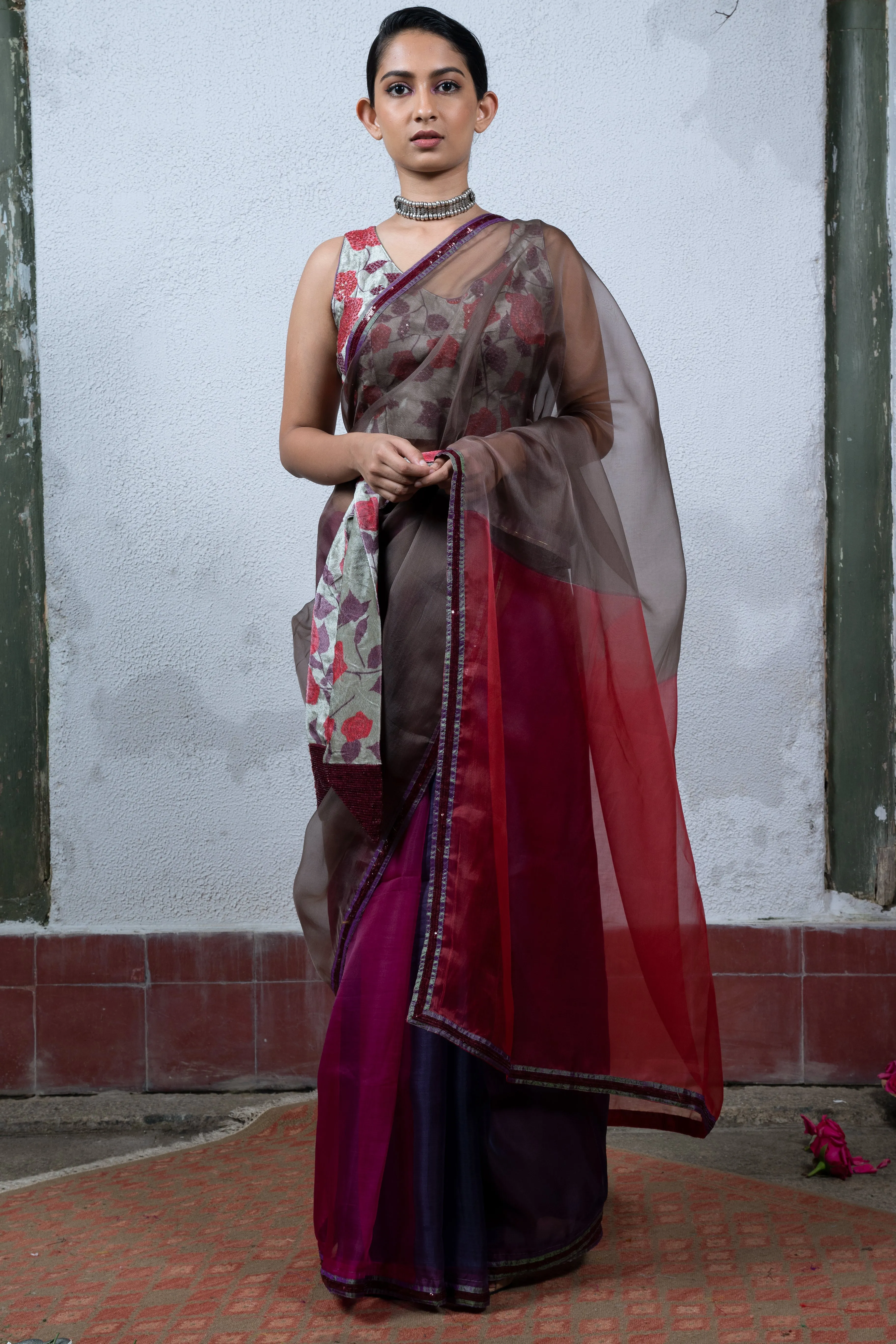 Four Color Saree