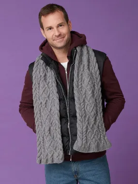 Free Men's Cabled Scarf Pattern