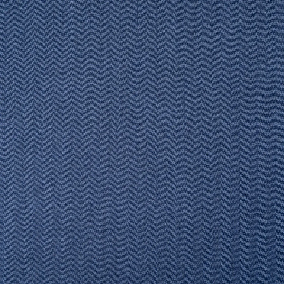 French Blue Herringbone Wool & Cashmere Suiting