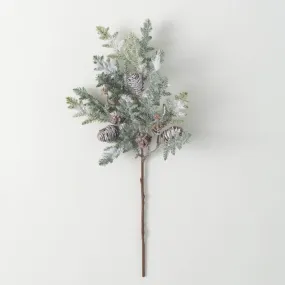 Frosted Pine  Pinecone Pick