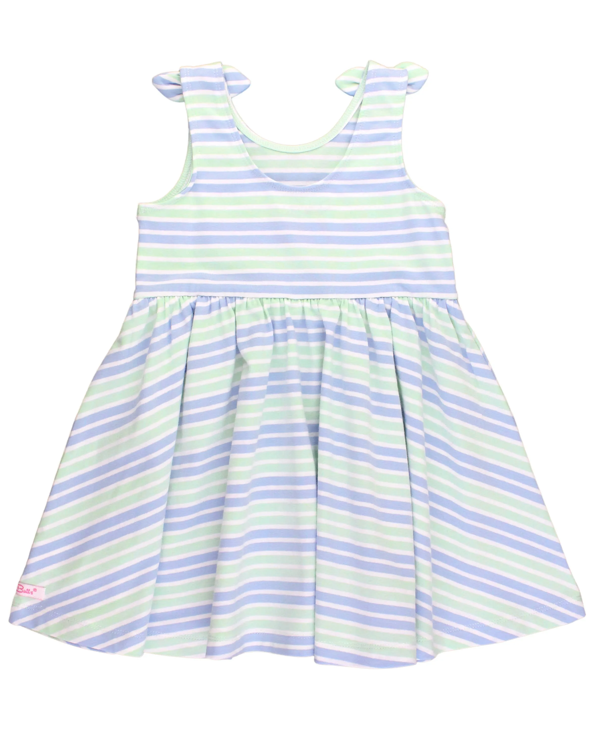 Girls Surf Crew Stripe Knit Shoulder Bow Dress