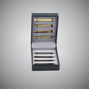 Gold Chrome Finish Stainless Steel 8 Piece Collar Stay Box Set