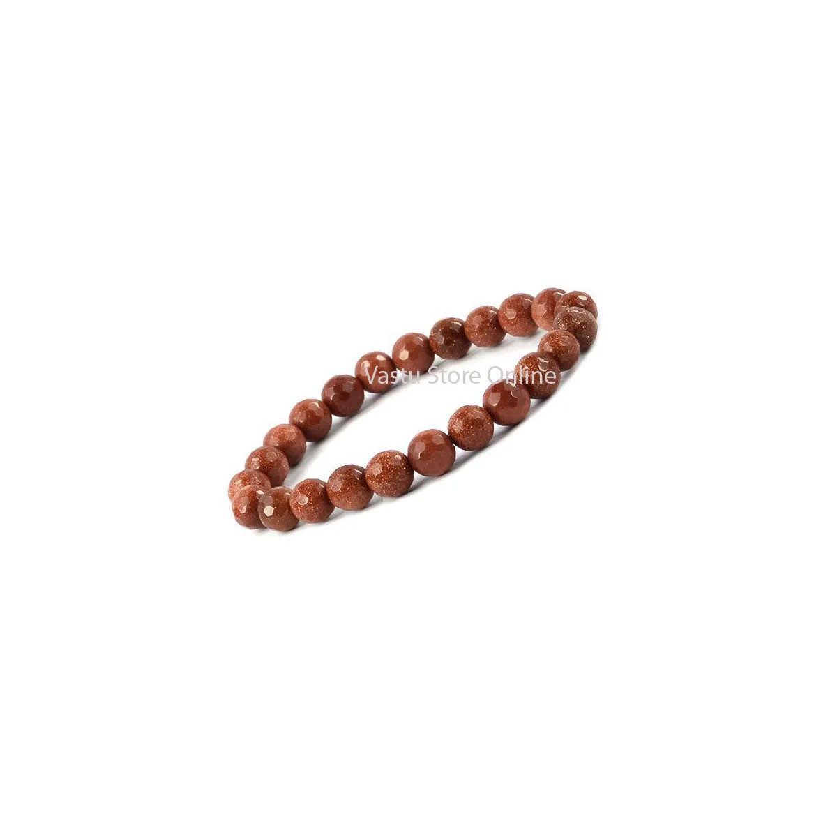 Gold Stone Brown Faceded Crystal Bracelet