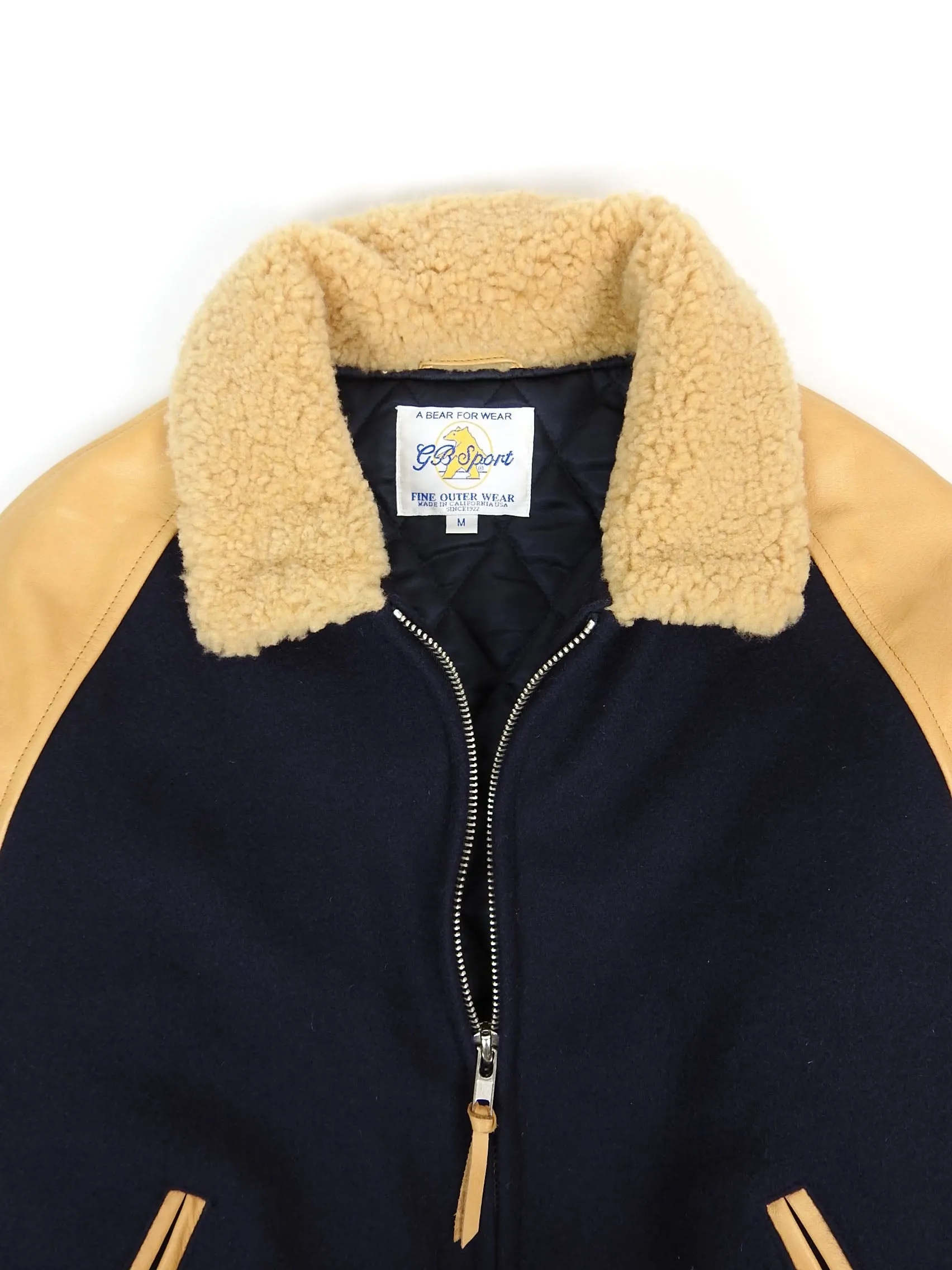 Golden Bear Varsity with Shearling Collar Size Medium