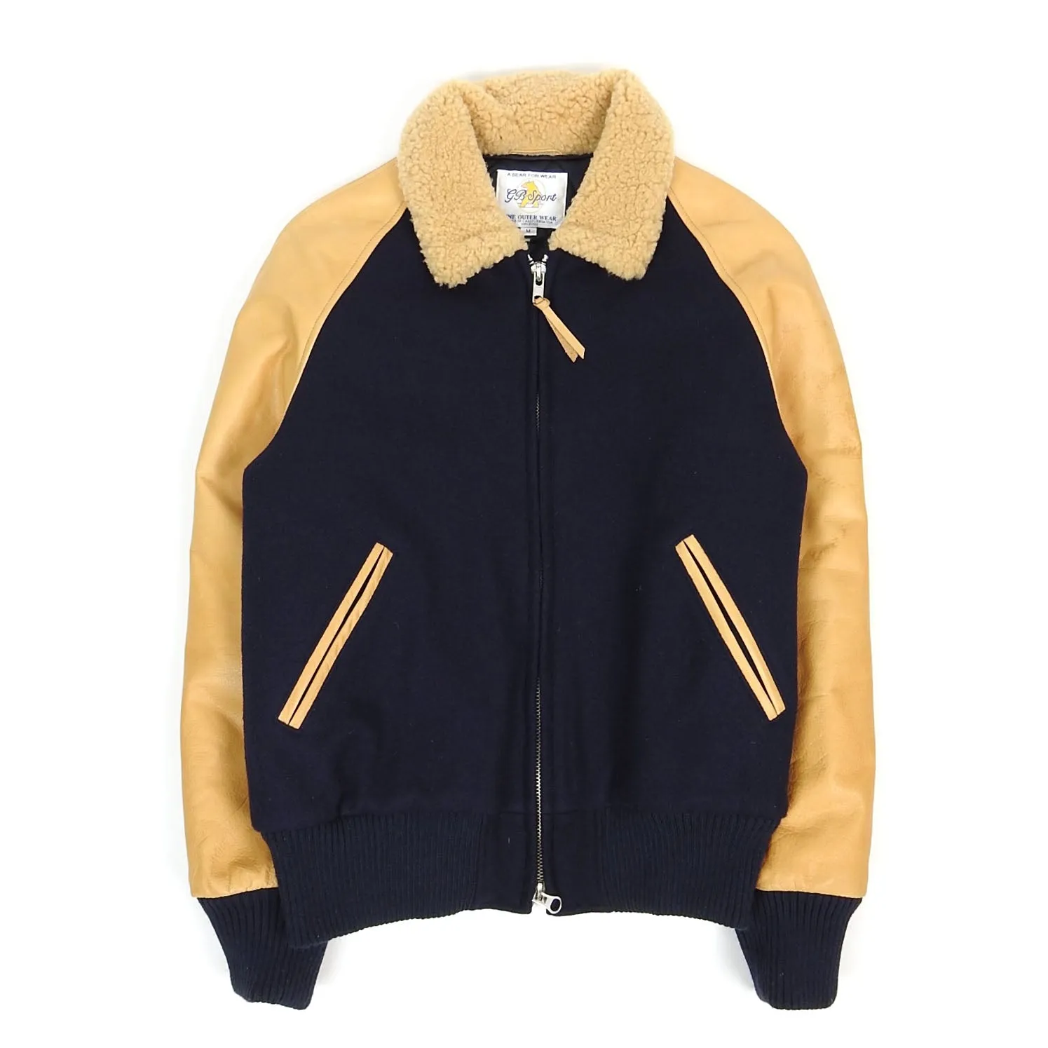 Golden Bear Varsity with Shearling Collar Size Medium