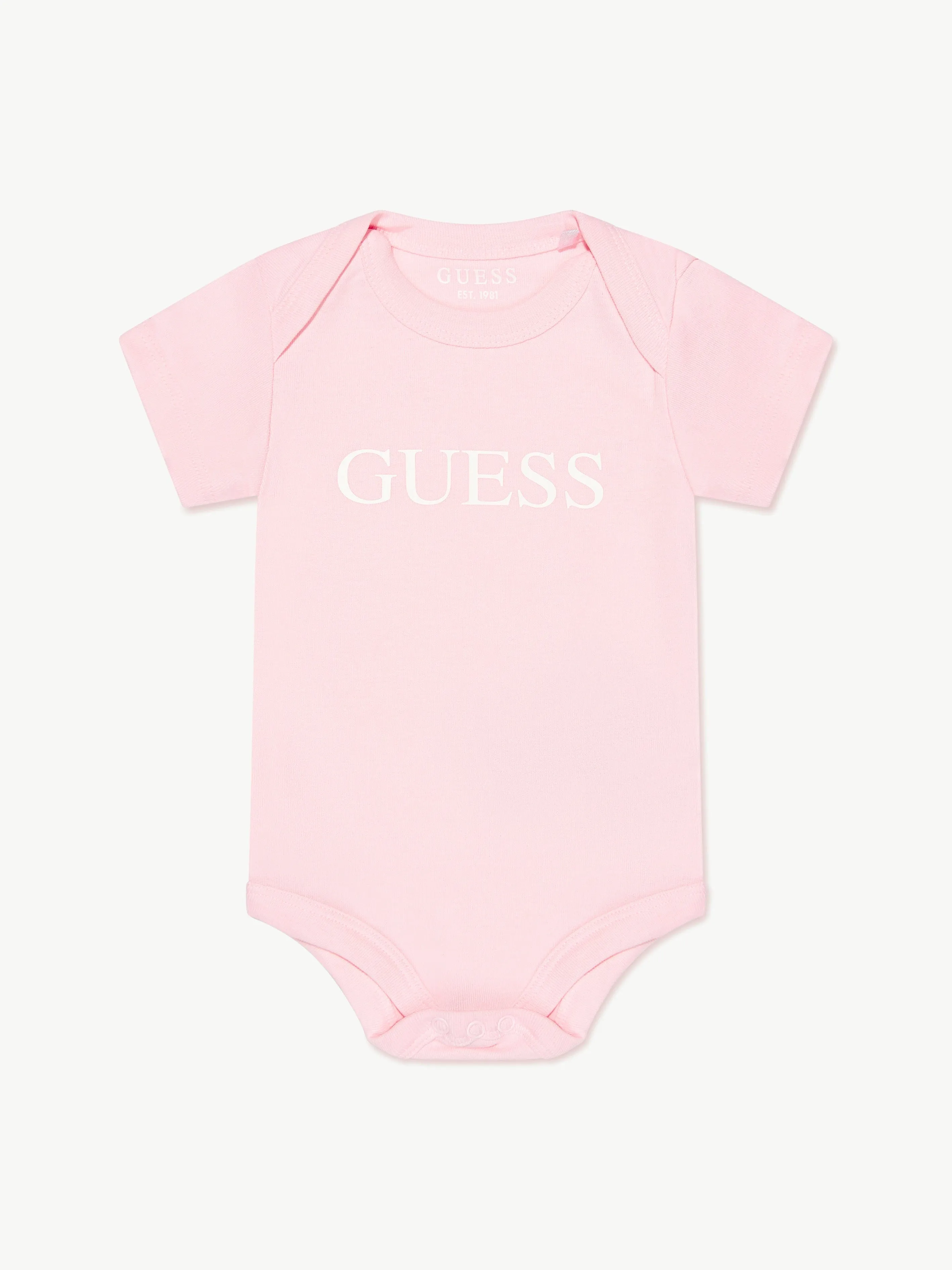 Guess Baby Girls Bodysuit Gift Set (3 Piece) in Pink