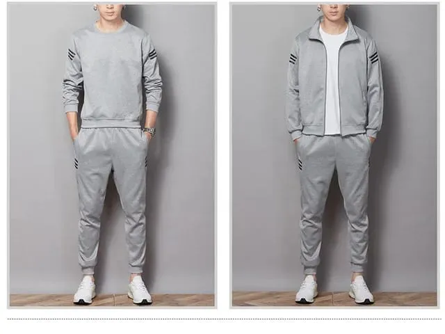 Hoodies Jacket Sweat Pants Spring And Autumn New Sweater Suit Men's Casual Sports Trend Three Piece Suit - S4774204