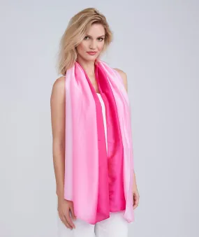 Hot Pink Ombre Silky Summer Scarf