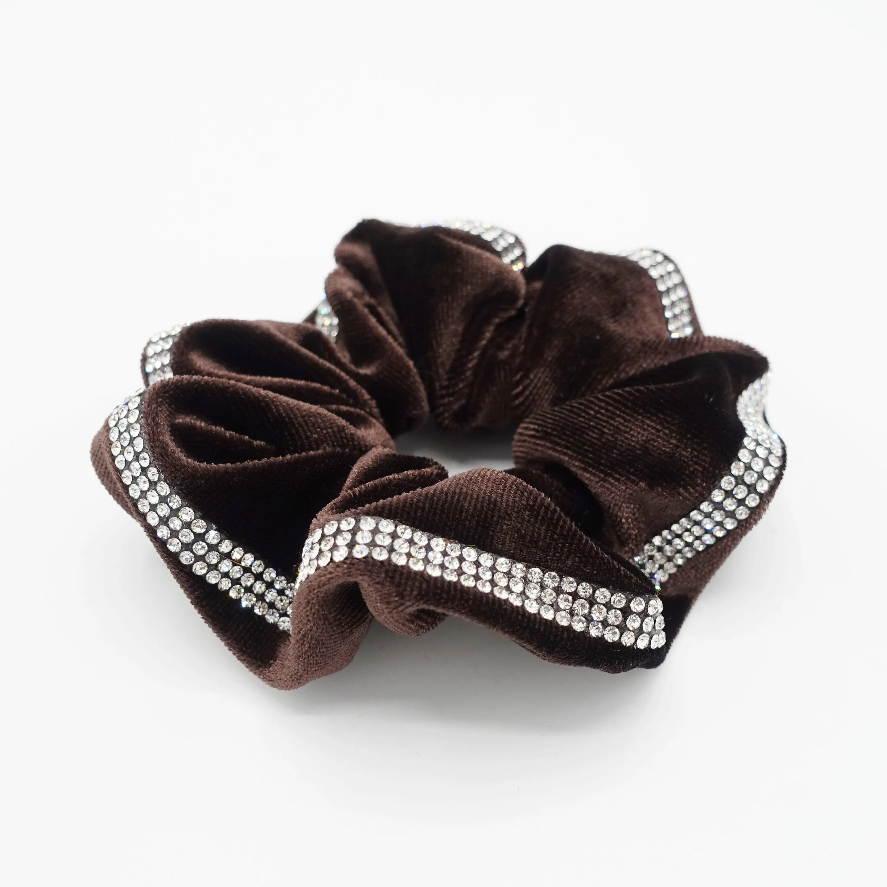 hotfix decorated velvet scrunchies medium scrunchy Fall Winter hair accessory