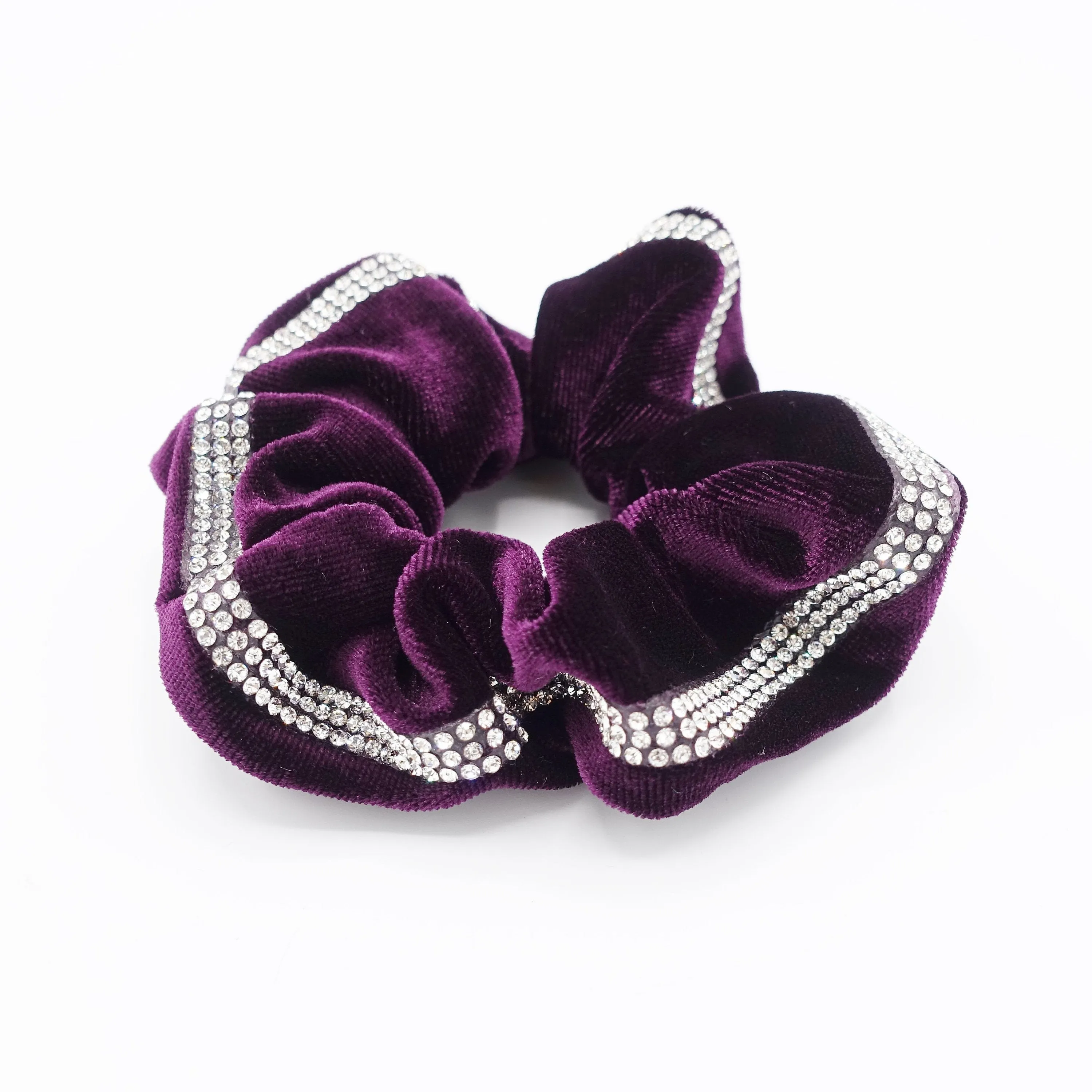 hotfix decorated velvet scrunchies medium scrunchy Fall Winter hair accessory