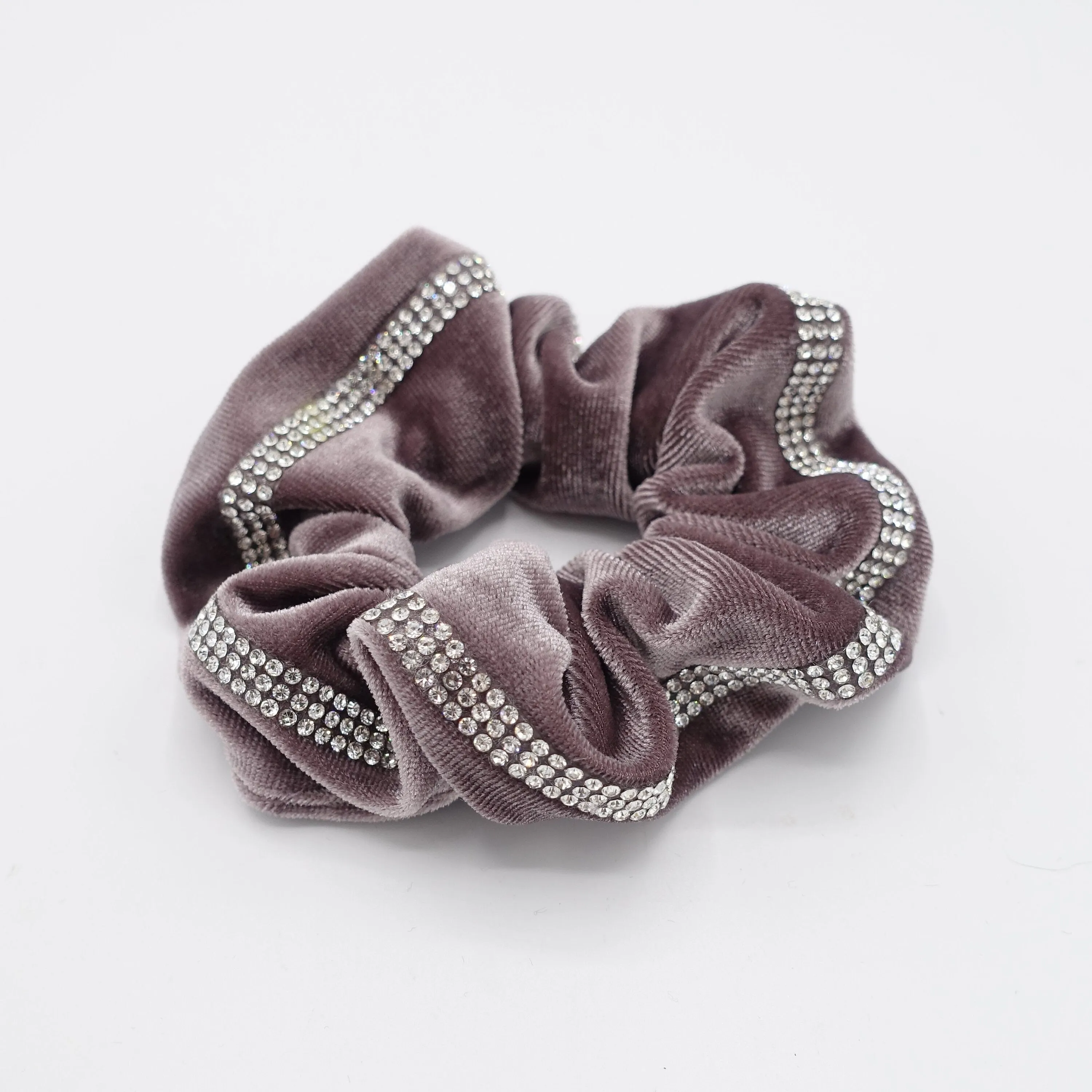 hotfix decorated velvet scrunchies medium scrunchy Fall Winter hair accessory