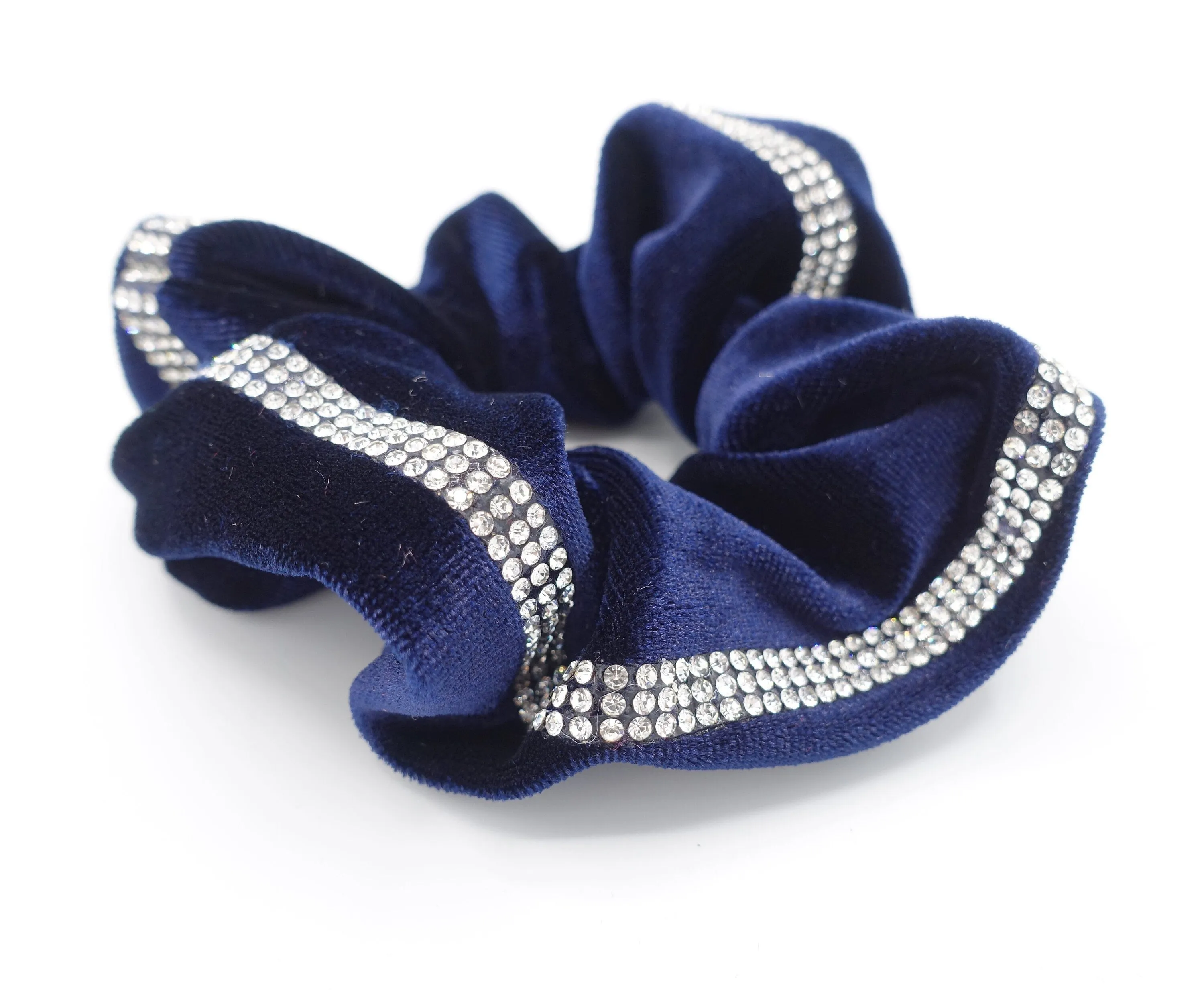 hotfix decorated velvet scrunchies medium scrunchy Fall Winter hair accessory