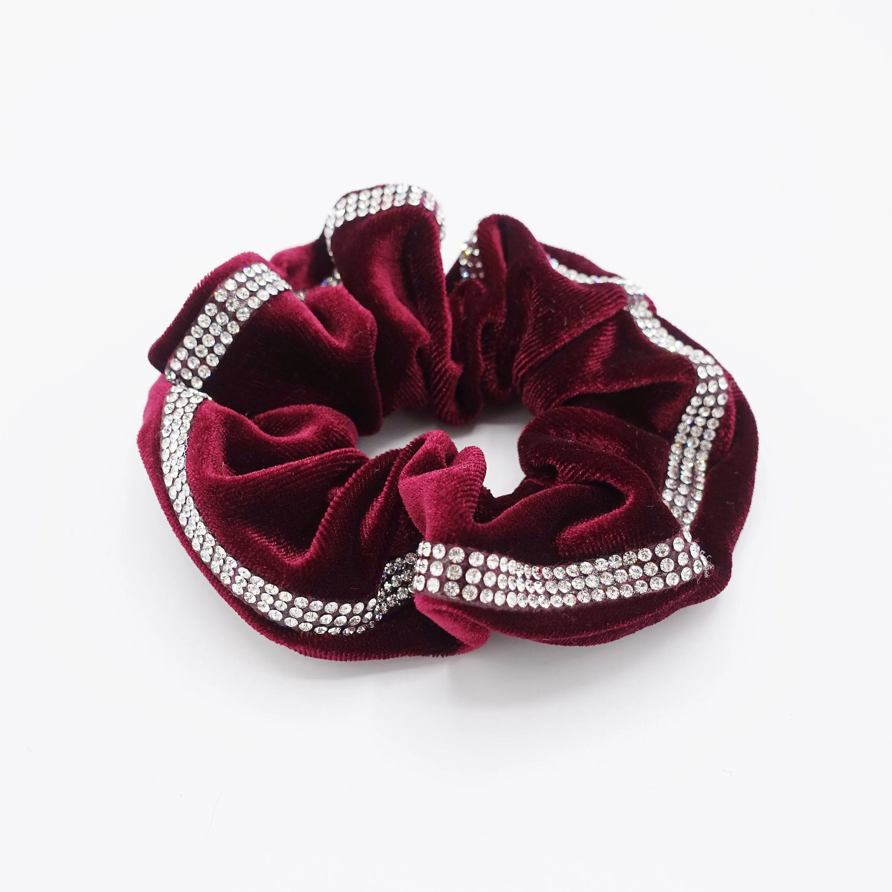 hotfix decorated velvet scrunchies medium scrunchy Fall Winter hair accessory