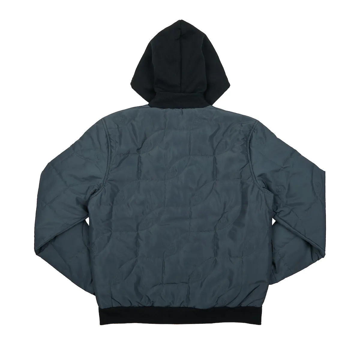 Infinite Void Gray Hooded Bomber Jacket