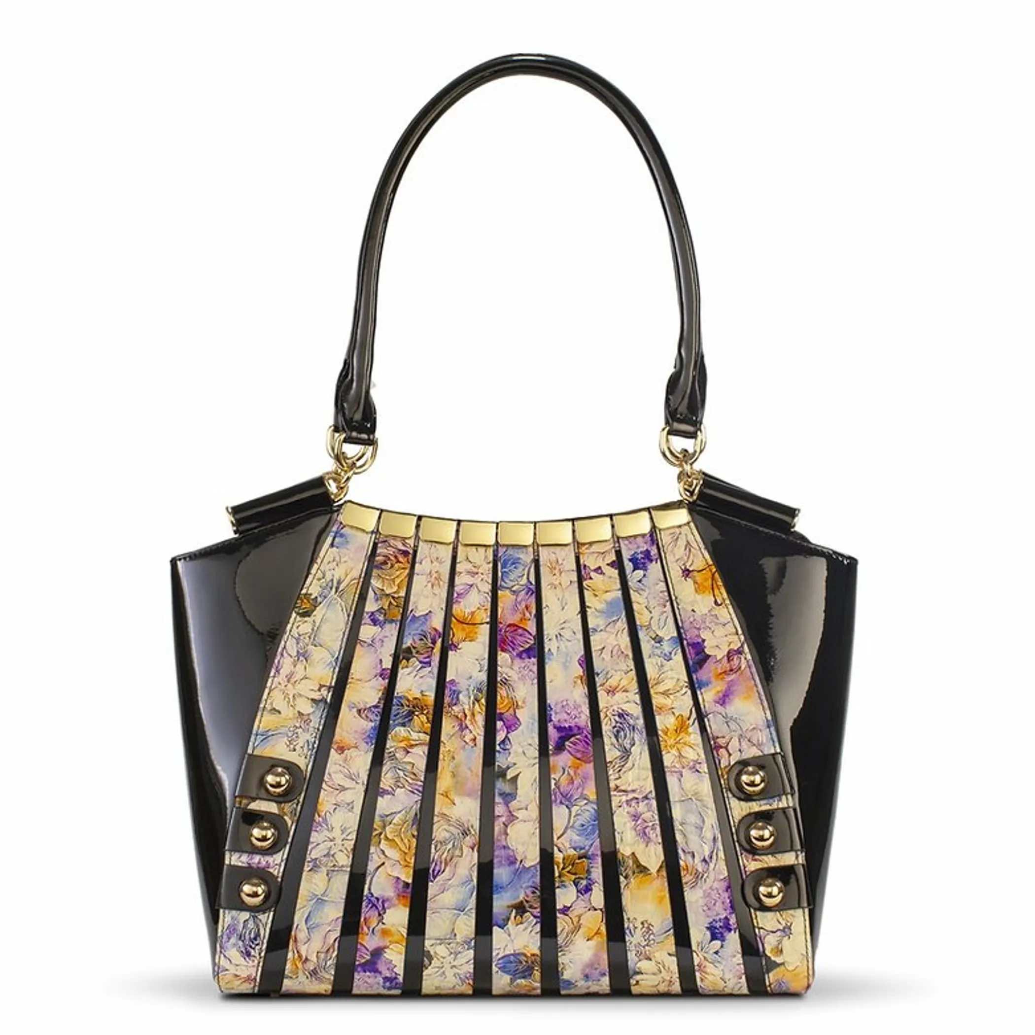 Irina Signature Series II Print-Leather Handbag