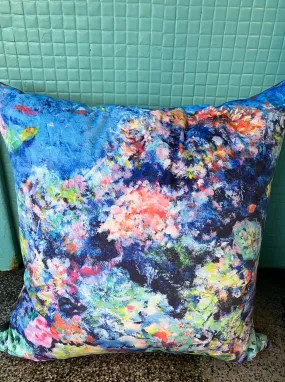 Jane Glue LARGE 'Rockpool, Orkney' Velvet Cushion