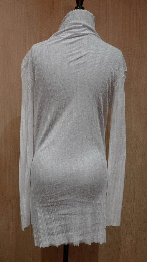 Jarbo Long Tunic Turtleneck Shirt in White