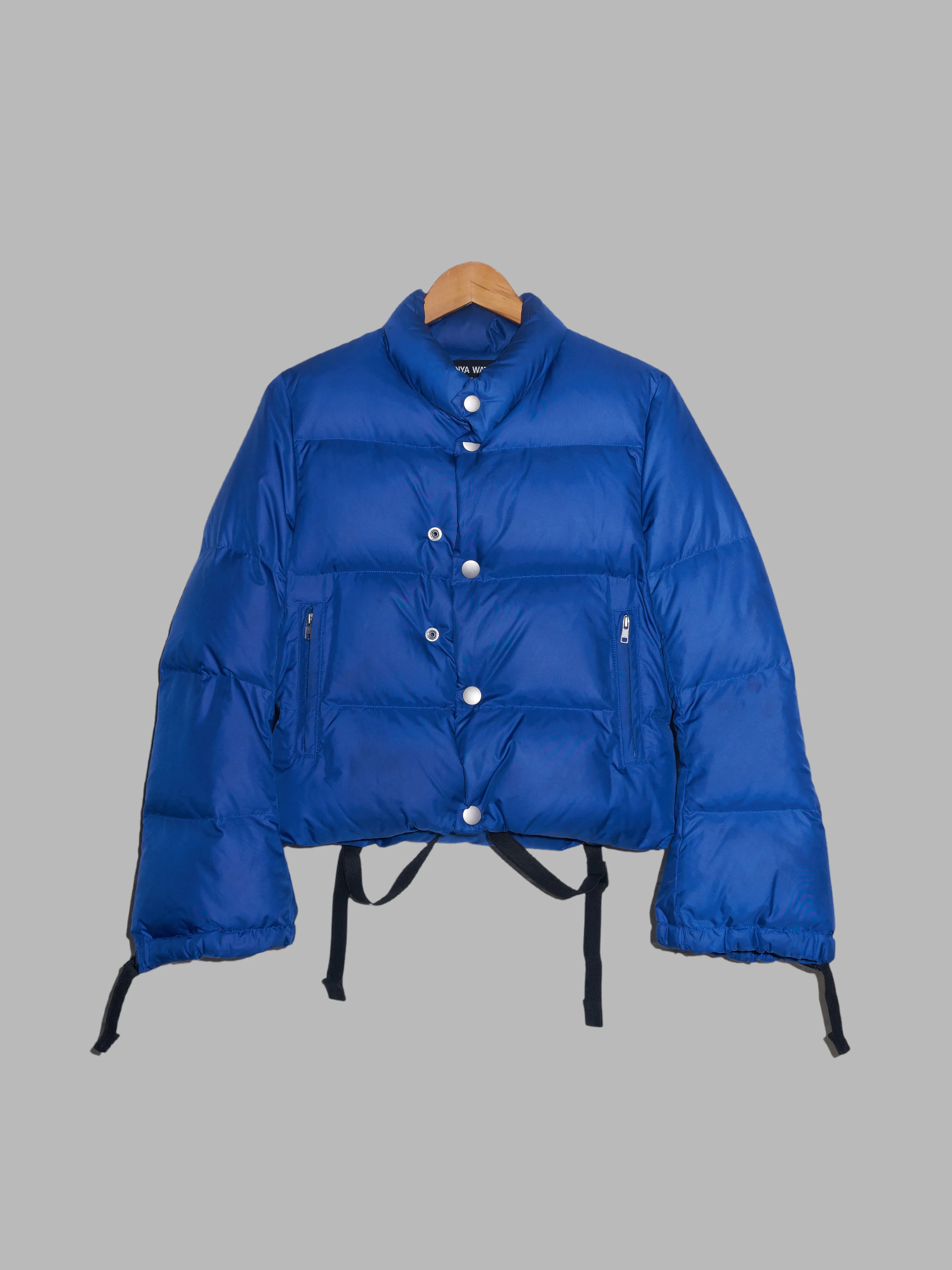 Junya Watanabe Comme des Garcons AW2007 blue poly tape detail puffer jacket