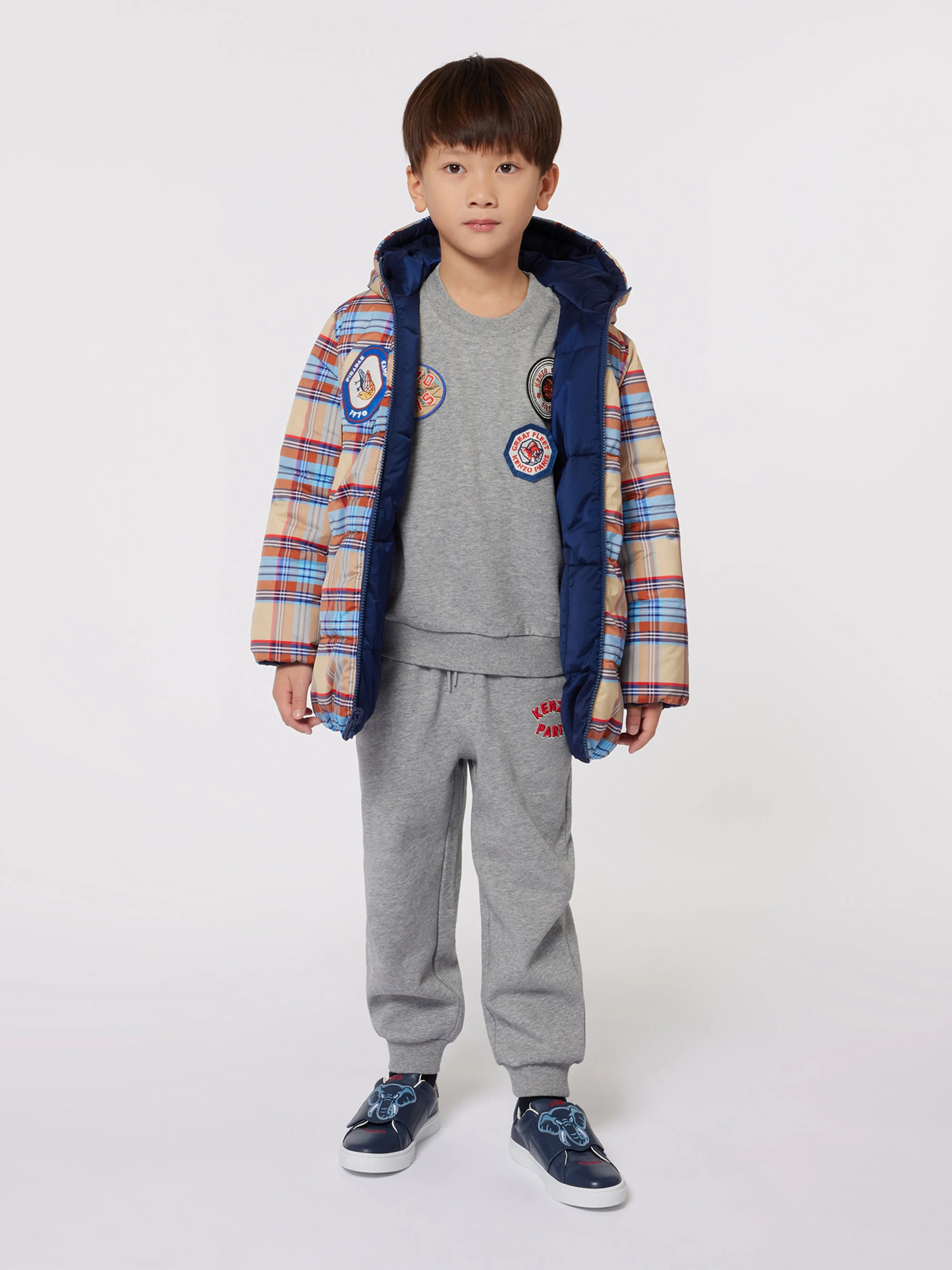 KENZO Kids Logo Joggers in Grey