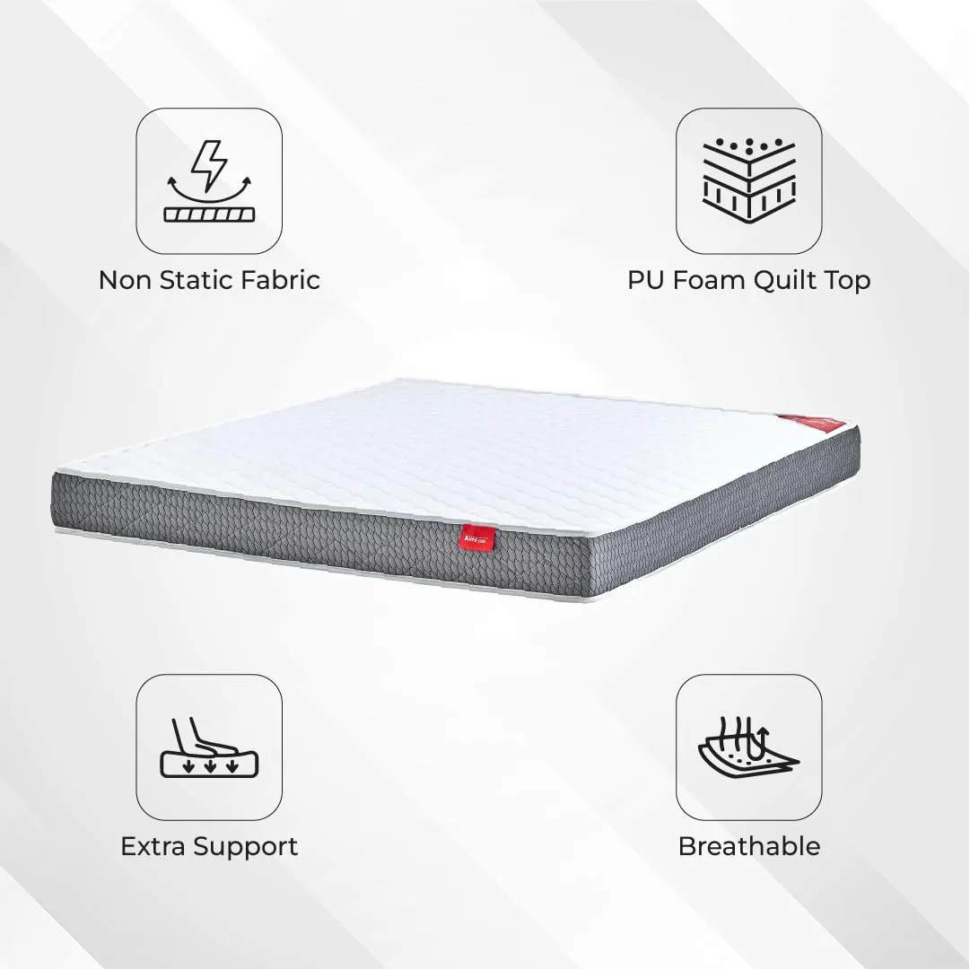 Kurl-On Mattress |Spinel Ortho|Orthopedic Mattress|6-Inch King Size Mattress |78x72x6 Inches Firm Support | Bonded Foam Mattres.